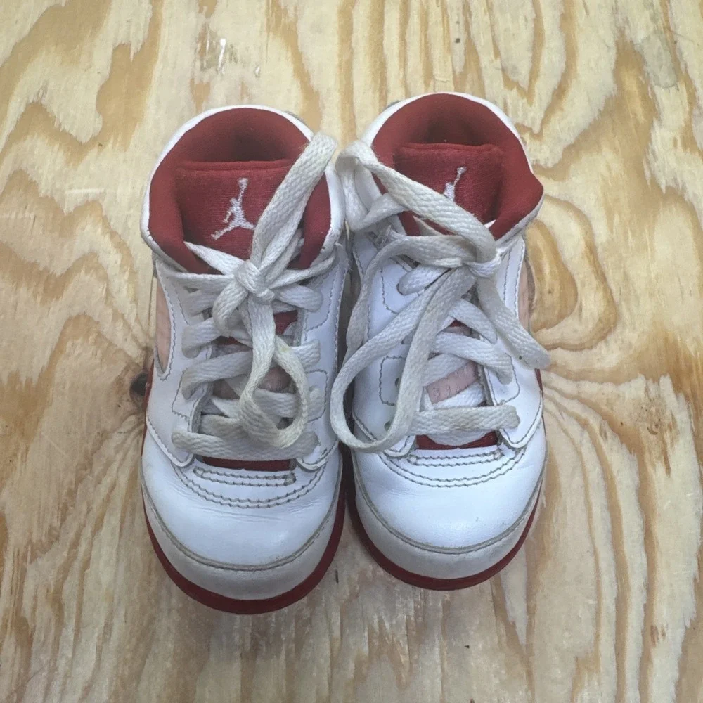 Nike Jordan 5 Retro Pink Foam‎ Toddler Shoes 7C Girls 725172-106 Baby Sneakers